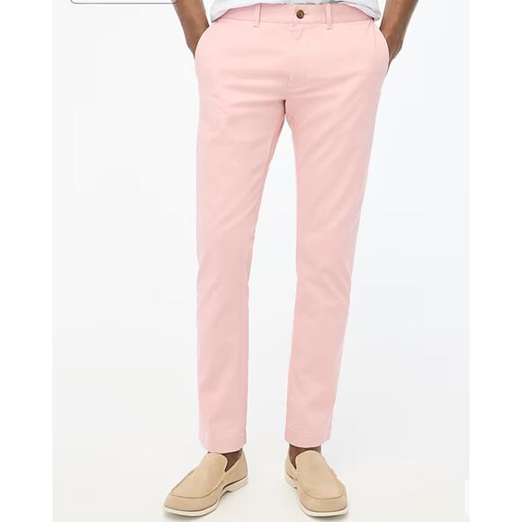 J.Crew Slim Fit Flex Chino Pant In Iced Quartz Pink Size 35x32 - Picture 1 of 8